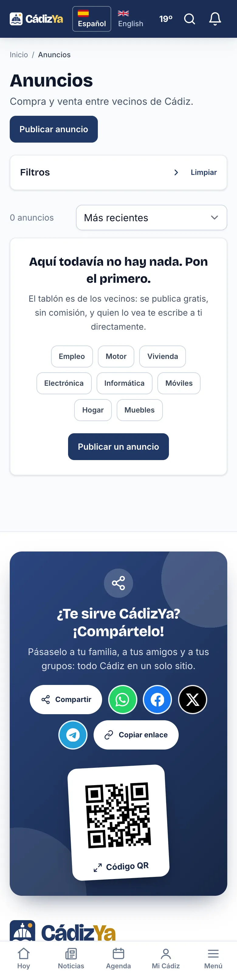 Tablón de anuncios