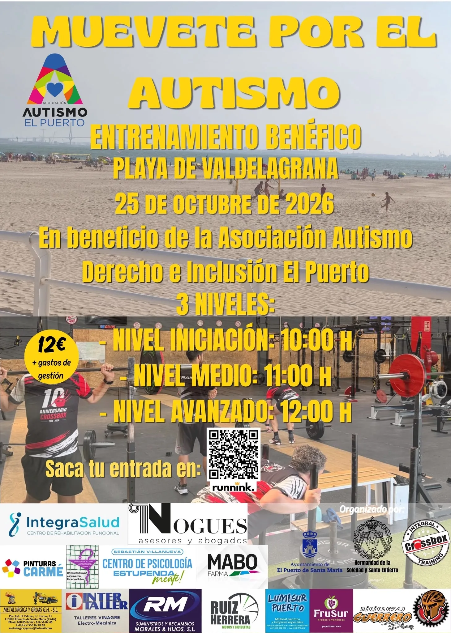 Entrenamiento benéfico a favor de Autismo Derecho e Inclusión El Puerto