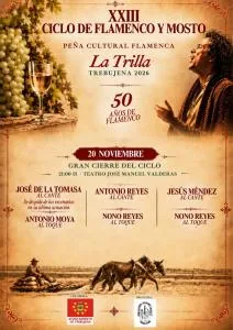 Cierre del XXIII Ciclo de Flamenco y Mosto: «50 años de flamenco»