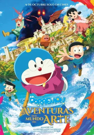 Cartel de Doraemon: Aventuras en el mundo del arte