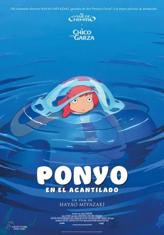 Cartel de Ponyo en el acantilado