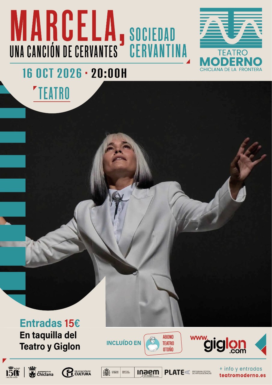 Image for the story: The Teatro Moderno de Chiclana hosts 'Marcela, una canción de Cervantes' this Friday