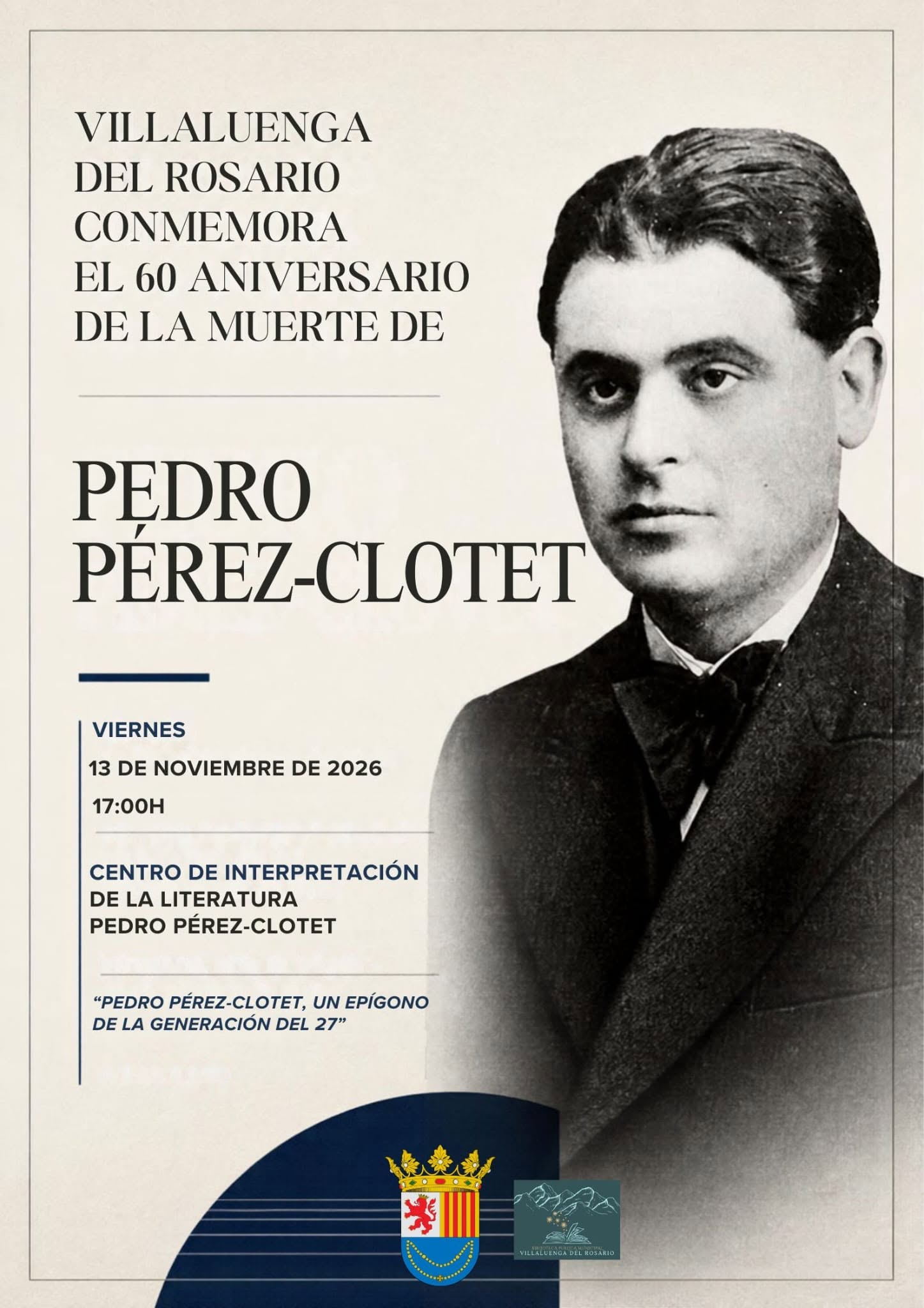 Imagen de la noticia: Villaluenga del Rosario homenajea al poeta Pedro Pérez-Clotet el 13 de noviembre