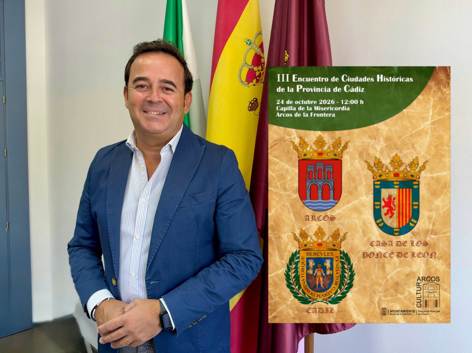 Image for the story: Arcos and Cádiz address their historical ties at the III Encuentro de Ciudades Históricas