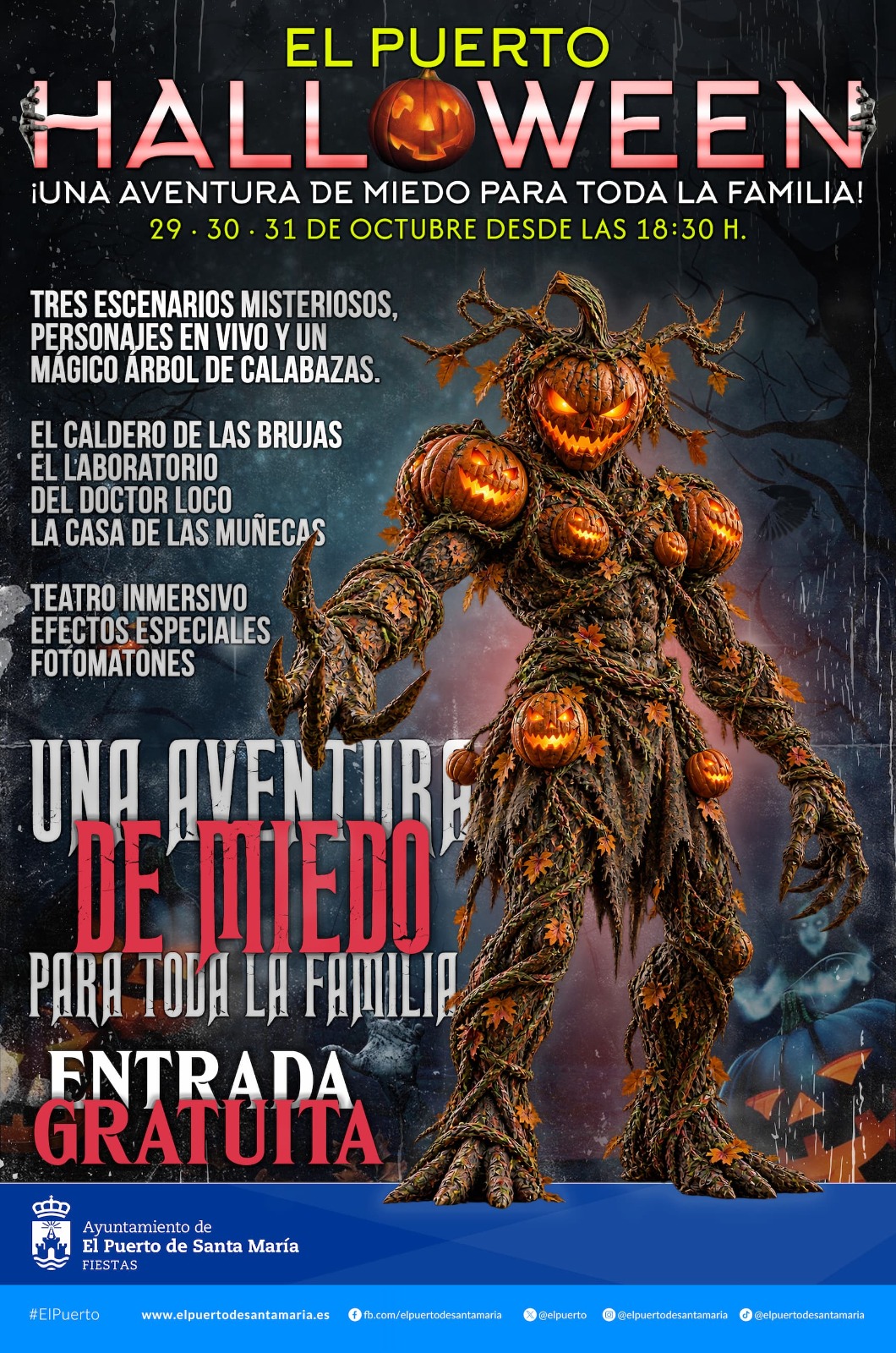 Imagen de la noticia: El Puerto estrena un Halloween inmersivo gratis en la Plaza del Castillo del 29 al 31 de octubre